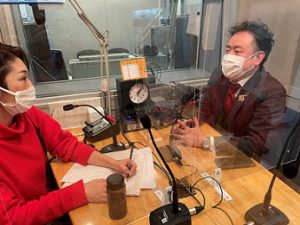 収録風景＜調布から！復興支援プロジェクト 横山泰治さん＞